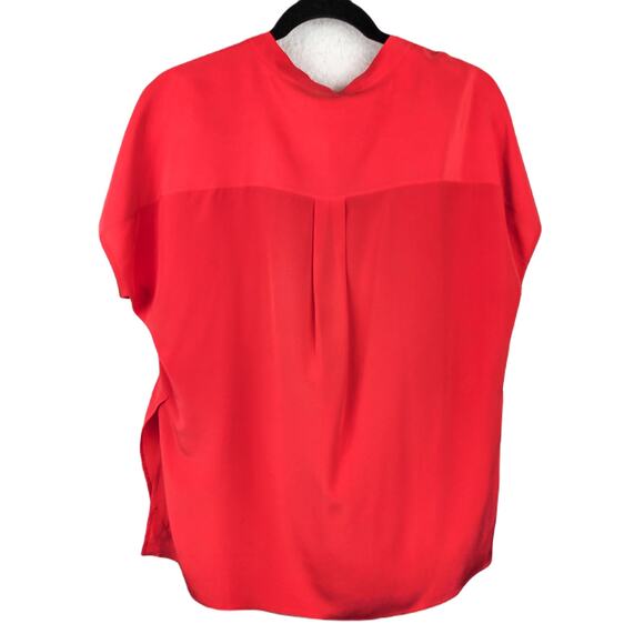 Polo Ralph Lauren Women’s Silk Shirt Red Drop Shoulder Sleeve Small Petite Size - Picture 2 of 9